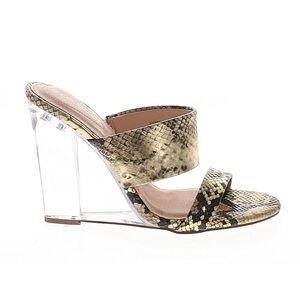 SHOE DAZZLE ~ Stylish Snake Print Wedge Sandals